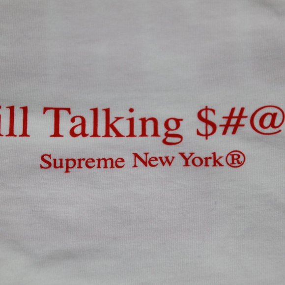 SUPREME Still Talking Tee White/Red SS22 - Picture 7 of 8